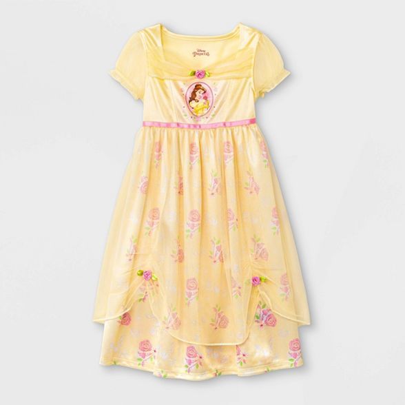Toddler Girls' Disney Princess Belle Fantasy NightGown - Yellow | Target