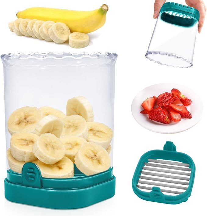 Fruit Slicer Cup: Strawberry Slicer, Strawberries Cutter Cup, Speed Cutter for Banana Grape Egg K... | Amazon (US)