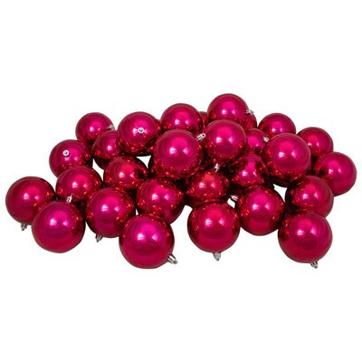 Northlight  32-Pack Pink Ball Indoor Ornament Set Shatterproof | Lowe's