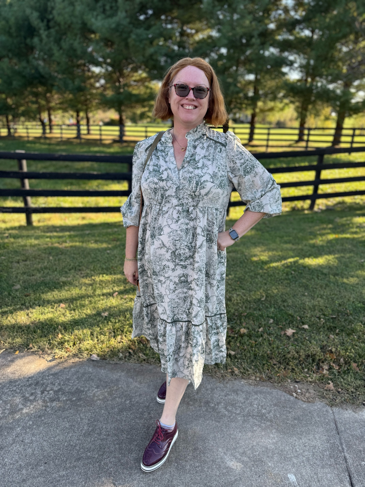 SALE ALERT! I can’t resist a toile pattern and when you make it green, on a dress….This is a great dress for spring because it has a longer sleeve but is still lightweight. #toile #springdress #brunchstyle

#LTKOver40 #LTKPlusSize #LTKFindsUnder50