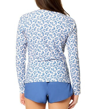 Raisins Daisy Dreamer Long Sleeve Zip Front Rashguard Swim Cover-Up | Dillard's | Dillard's
