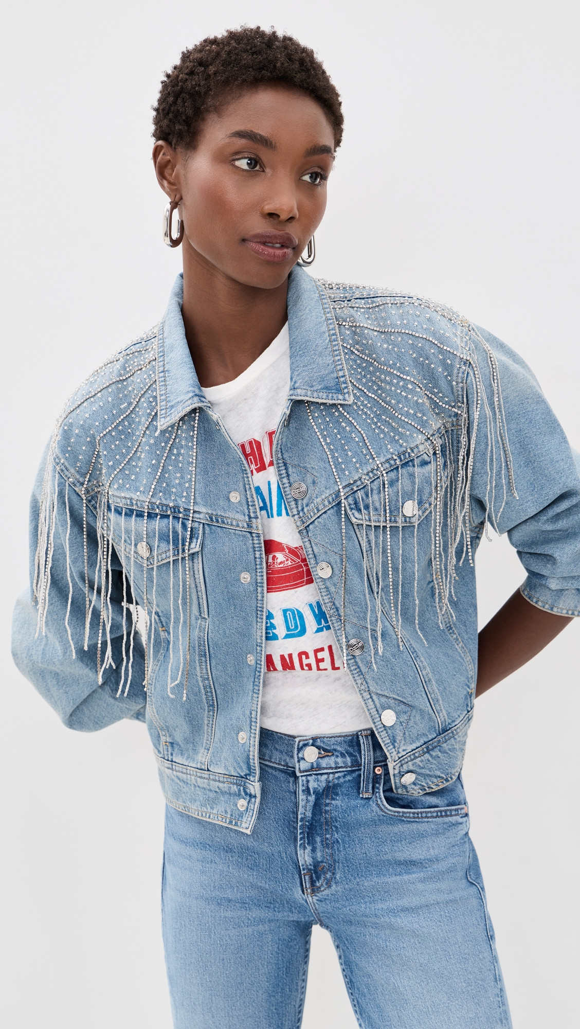 MOTHER The Fly Away Jacket Sparkle Emergency Kit XS | Shopbop