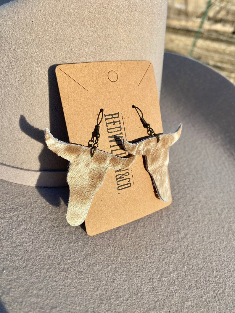 Western Longhorn Earrings, Gifts for Her, Birthday Gifts for Her, Western Earrings Dangling, West... | Etsy (US)