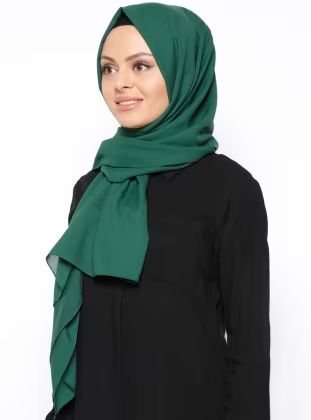 Green - Plain - Chiffon - Scarf - Gülsoy | Modanisa (US)