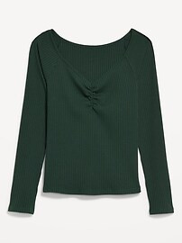 Cinched Rib-Knit Top | Old Navy (US)