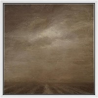 SIGNFORD Framed Canvas Print Wall Art Green Mist Abstract Landscape Illustrations Rustic Zen for ... | Amazon (US)