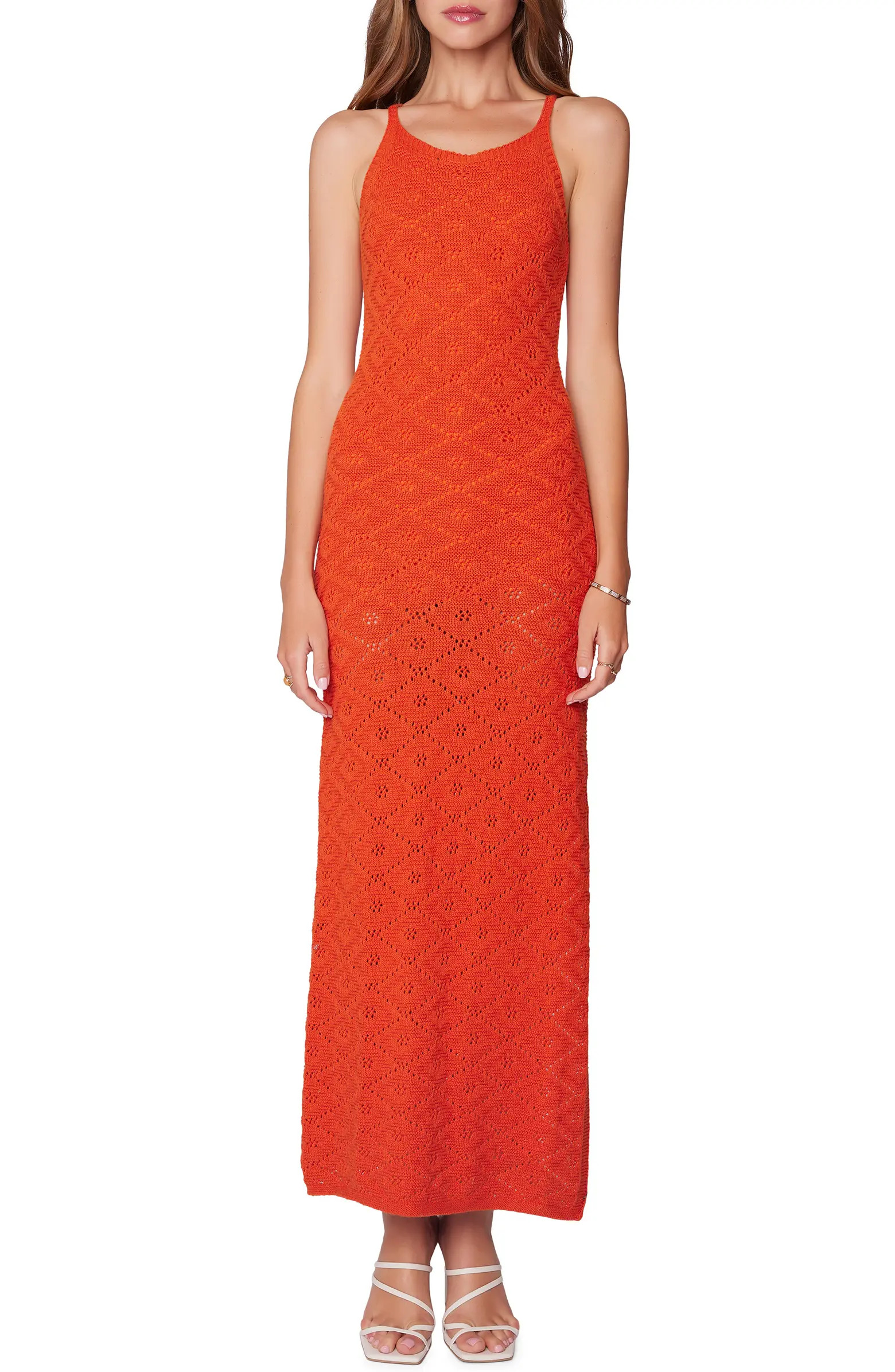 Zinnia Pointelle Cotton Knit Maxi Dress | Nordstrom