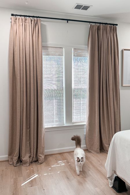 Viral Amazon custom curtains / Roman shades, curtain rod and rings all from Amazon! 