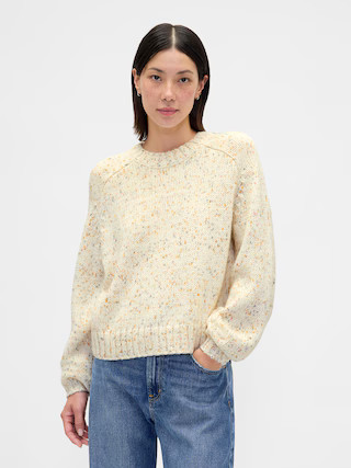 Cotton-Blend Relaxed Crewneck Sweater | Gap (US)