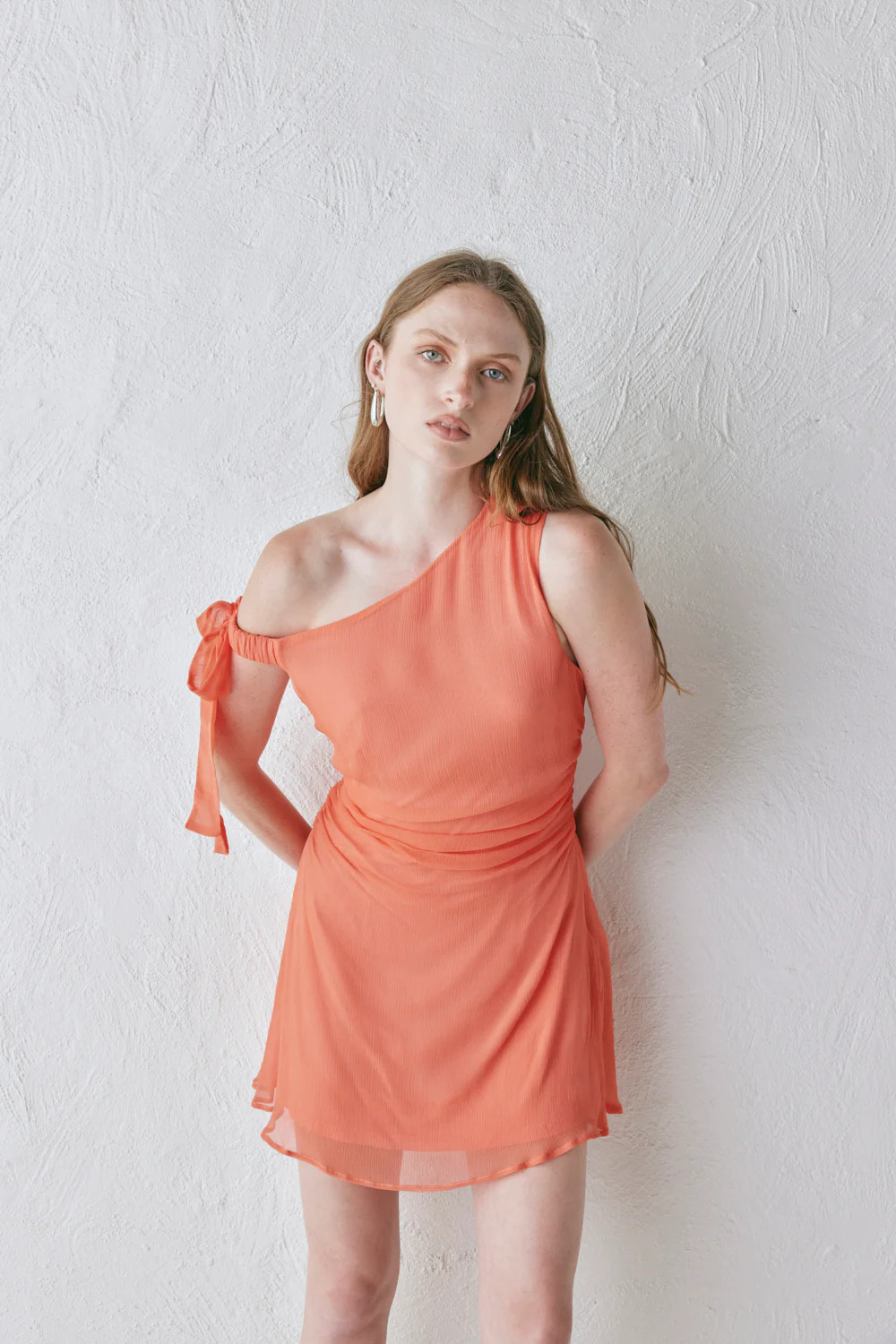 Luciana Mini Dress Coral | VRG Grl