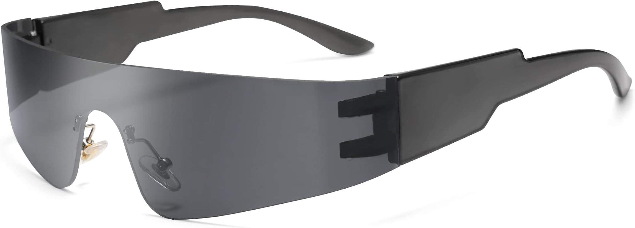 VANLINKER Wrap Around Sunglasses for Women Men Fashion One Piece Flat Top Shield Eyewear Y2k Futu... | Amazon (US)