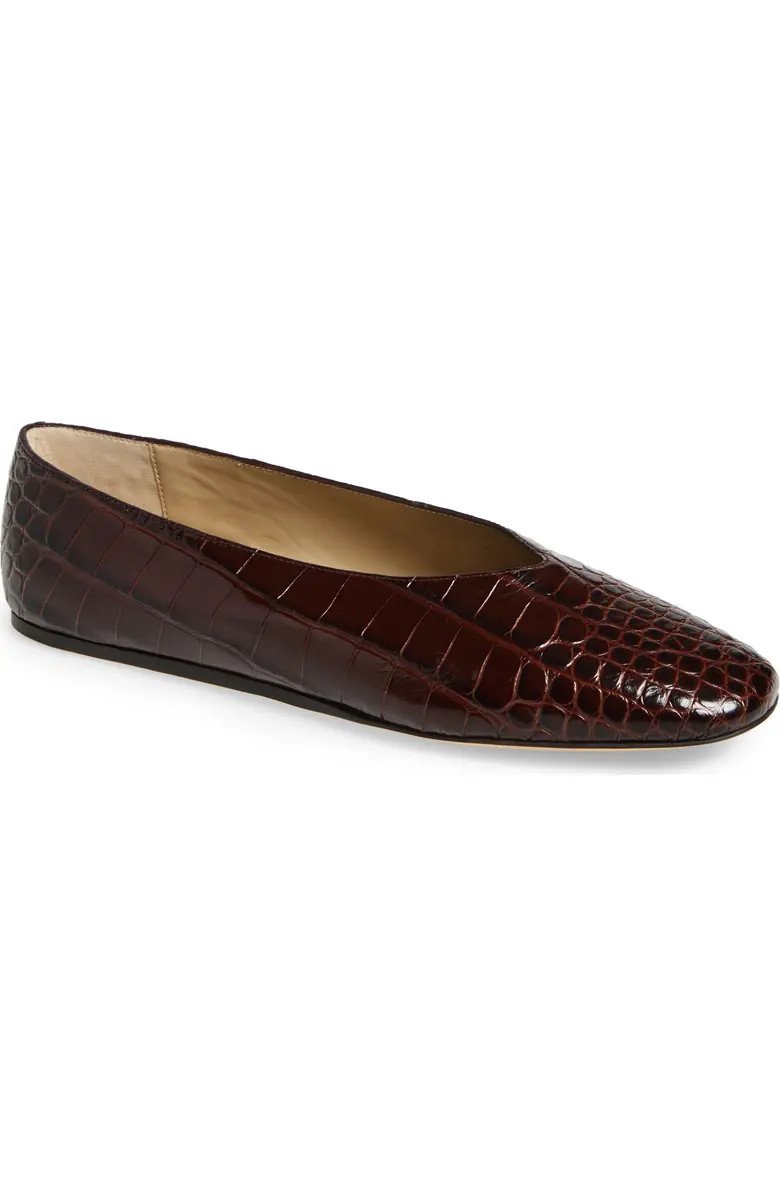 Le Monde Beryl Regency Croc Embossed Flat (Women) | Nordstrom | Nordstrom