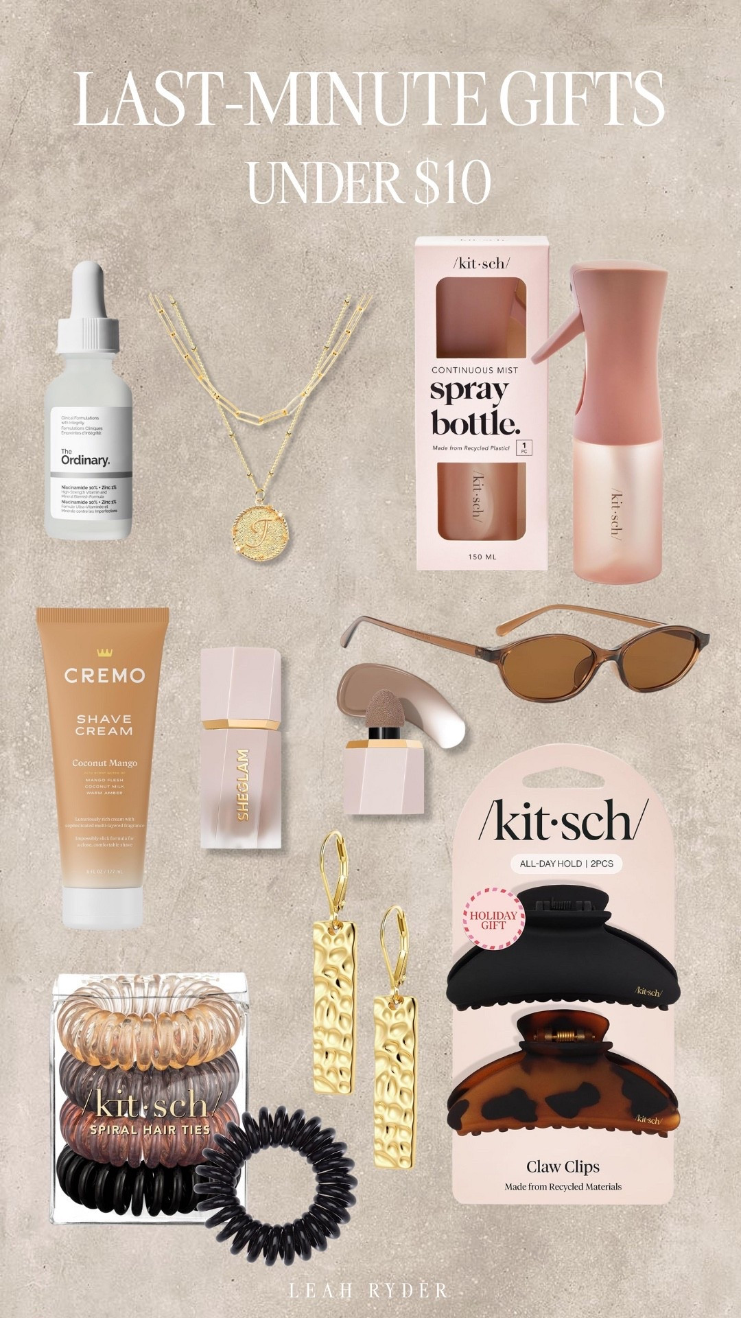 Last minute gifts under $10 that are easy to grab and still feel thoughtful. This Amazon gift roundup includes affordable beauty gifts, hair accessories, jewelry, and everyday self care items that ship fast. These budget friendly Christmas gifts are perfect for stocking stuffers, coworkers, teachers, and small add on presents. Great last minute holiday gift ideas that look elevated without going over budget.

#LTKmorningroutine #LTKHoliday #LTKGiftGuide