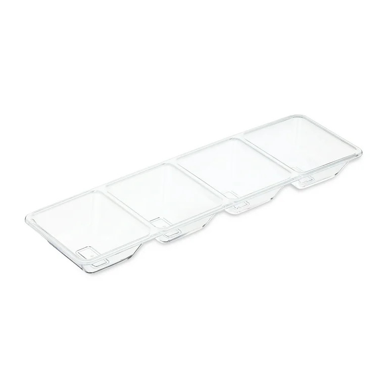 Clear Rectangular Compartment Tray, 16", by Way To Celebrate | Walmart (US)