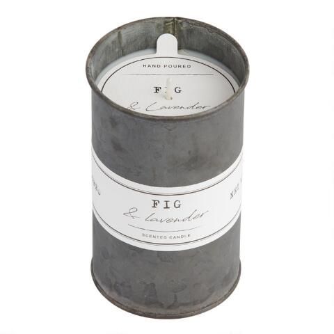 Fig & Lavender Antique Oil Tin Scented Candle | World Market