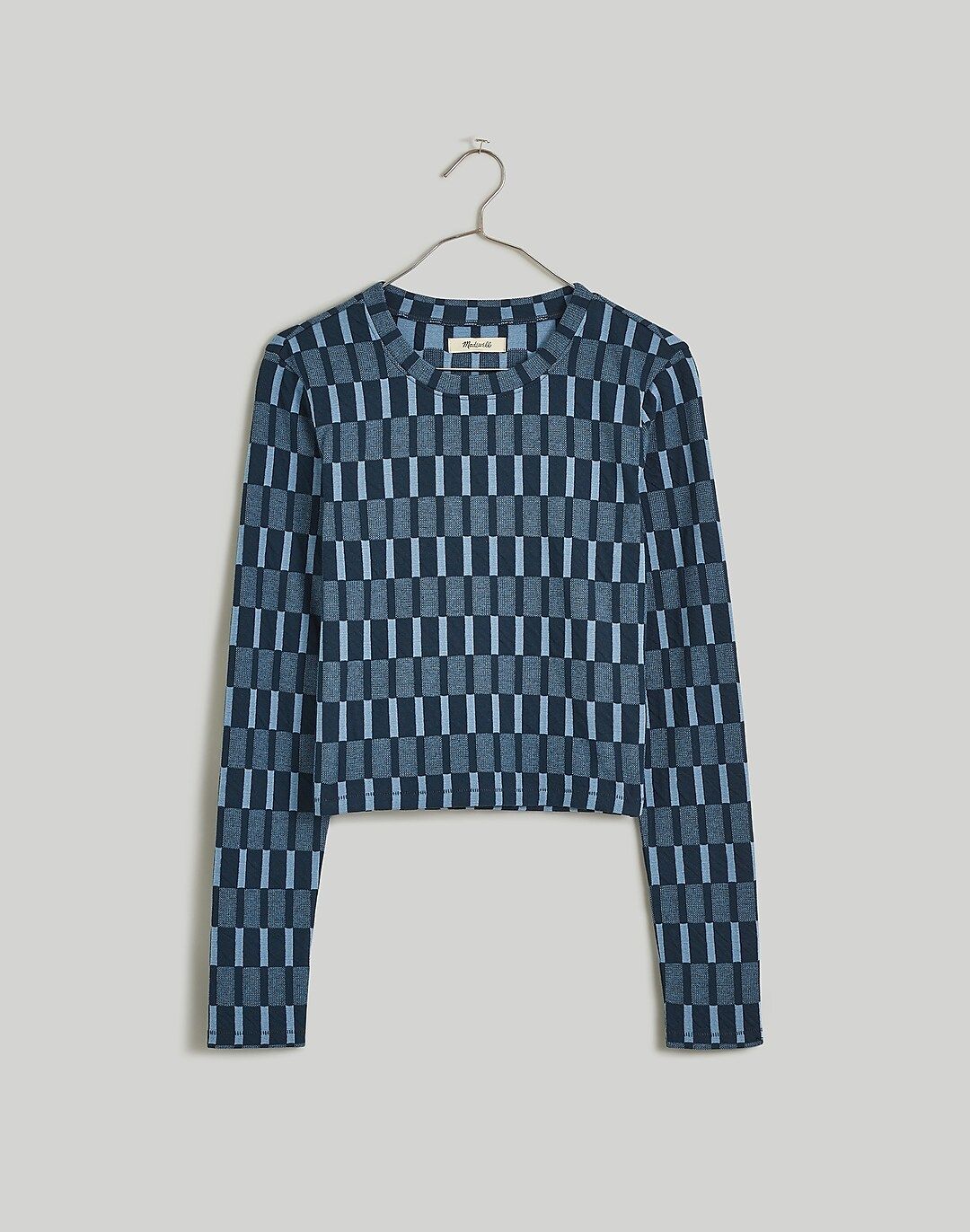 Fine Ribbed Supercrop Crewneck Long-Sleeve Tee | Madewell