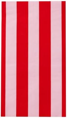 Bonjour Fete Light Pink & Red Cabana Stripe Paper Guest Towels | Disposable, 3-Ply Napkins | Prem... | Amazon (US)
