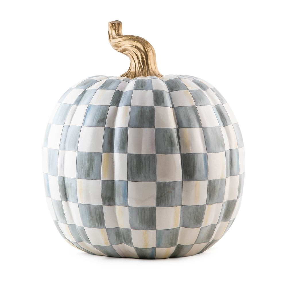 Sterling Check Large Pumpkin | MacKenzie-Childs