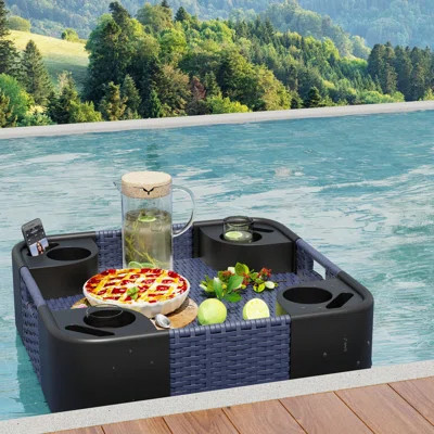 Floating Tray For Pool,floating Pool Tray, Floating Tray - Floating Pool Table, Ideal For Food & Drinks - Floating Table For Pool - Essential Floating | Wayfair North America