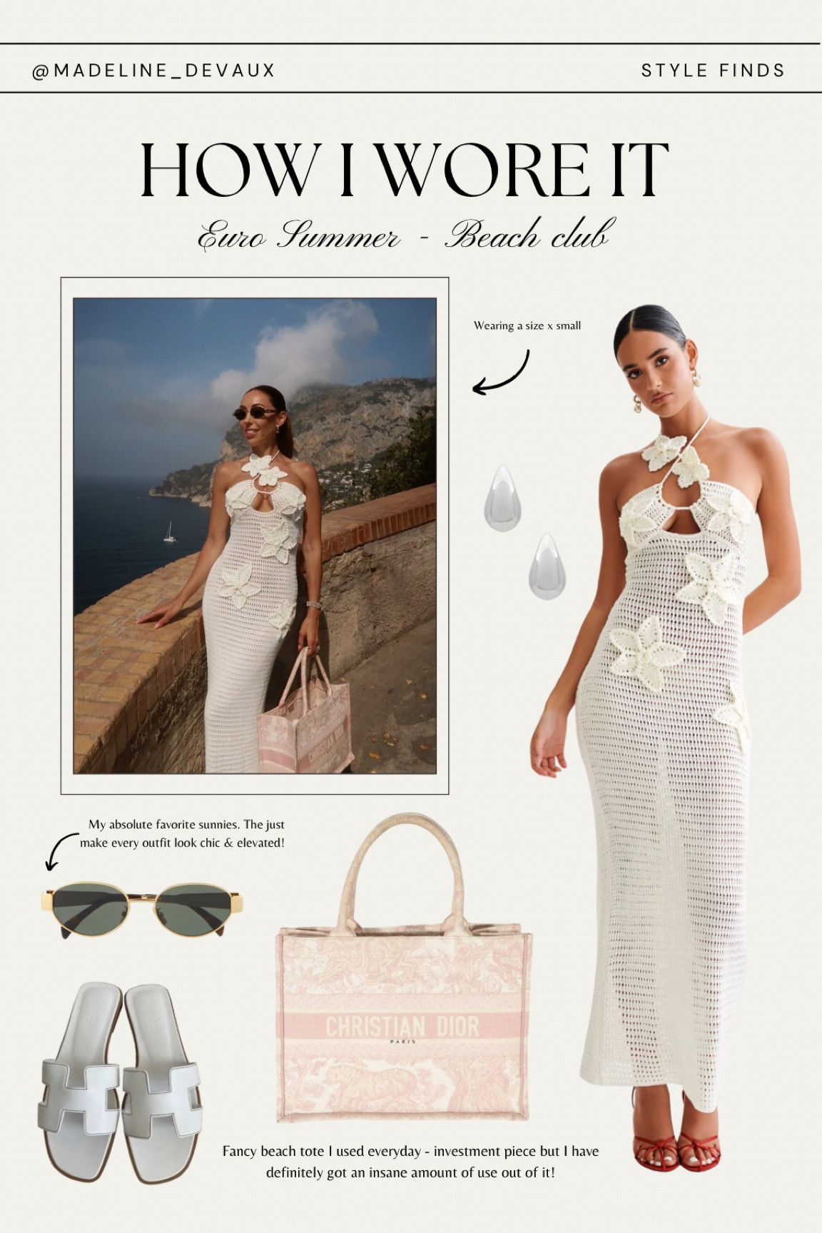 Beach club outfit in Capri, Italy — wearing size xsmall dress  #eurosummer

#LTKBeauty #LTKTravel #LTKStyleTip