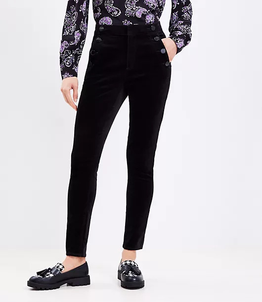 Loft Tall Mariner Skinny Pants in Velvet | LOFT