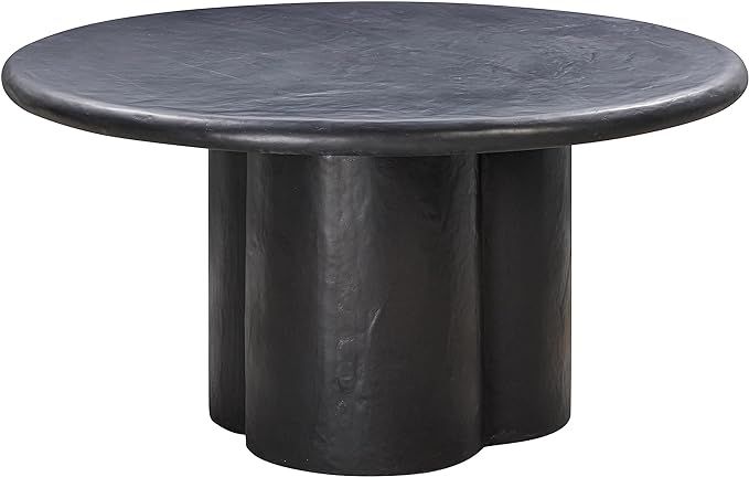 Tov Furniture Elika Black Faux Plaster Round Dining Table | Amazon (US)