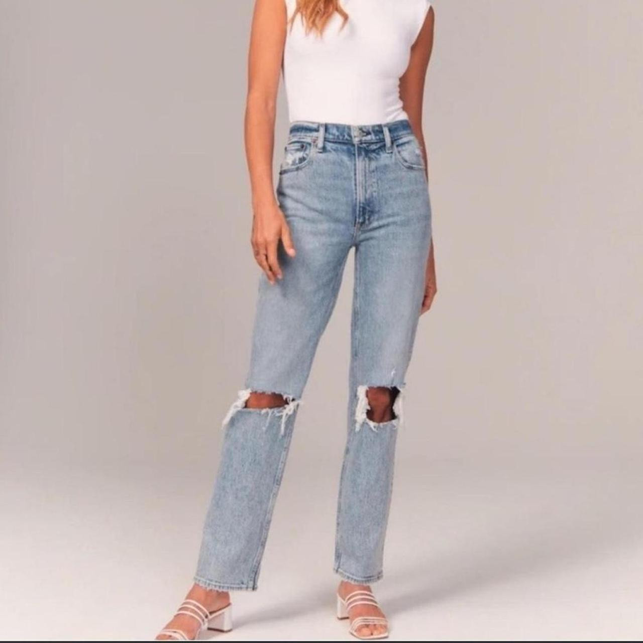 Abercrombie NEW 90s Straight Ultra High Rise Jeans -... | Depop | Depop US