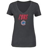 VF LSG MLB Chicago Cubs Women's T9R Tee, Charcoal Heather, Medium | Amazon (US)