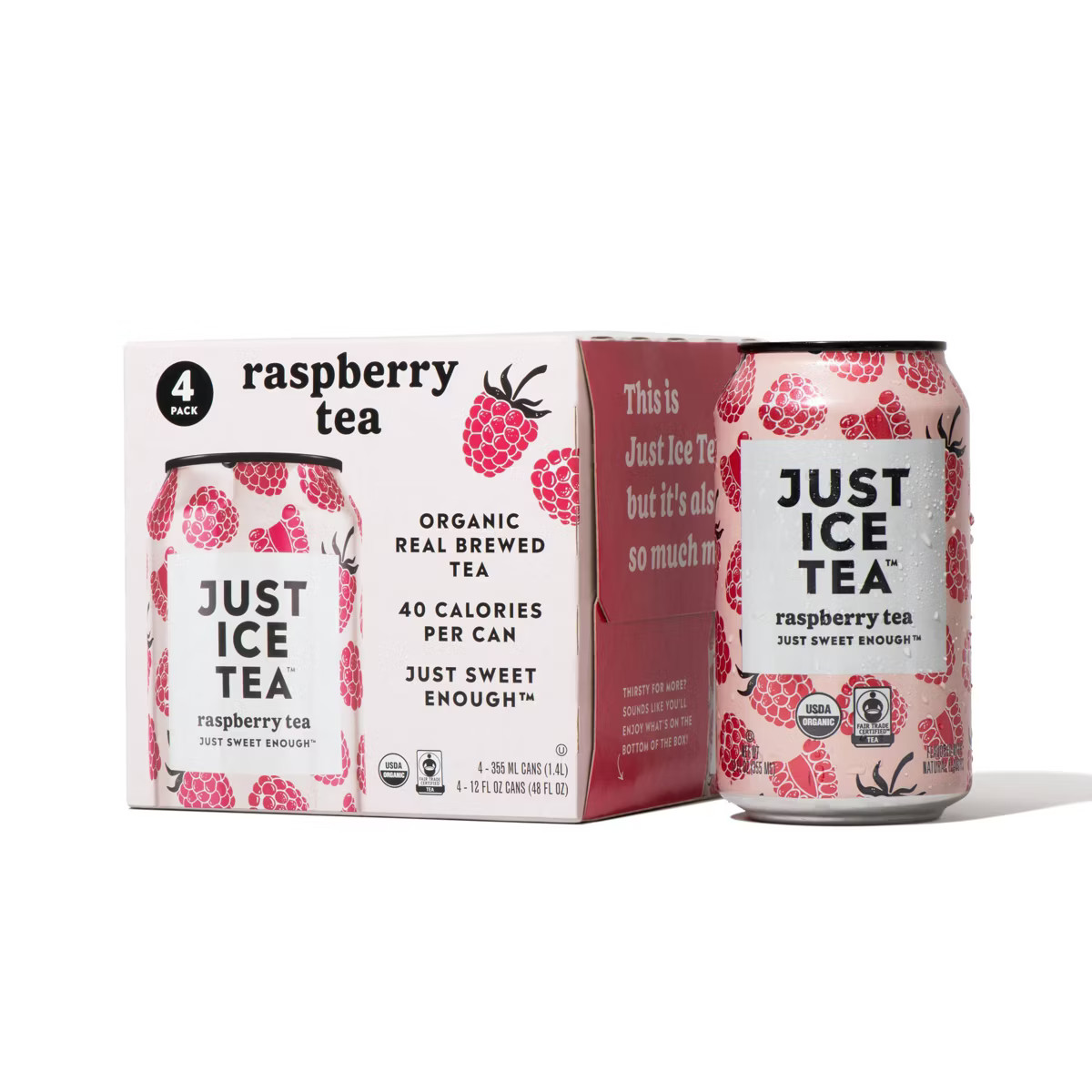 JUST ICE TEA Raspberry Black Tea - 4pk/12 fl oz Cans | Target