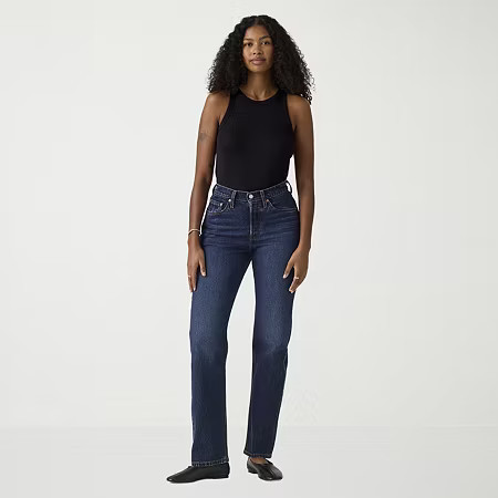 Levi's Curve Womens High Rise 501 Straight Leg Jean, 26, Blue | JCPenney