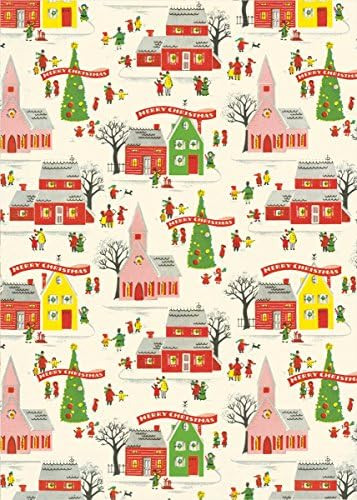 Cavallini & Co. Christmas Village Decorative Paper Sheet 20" x 28" | Amazon (US)