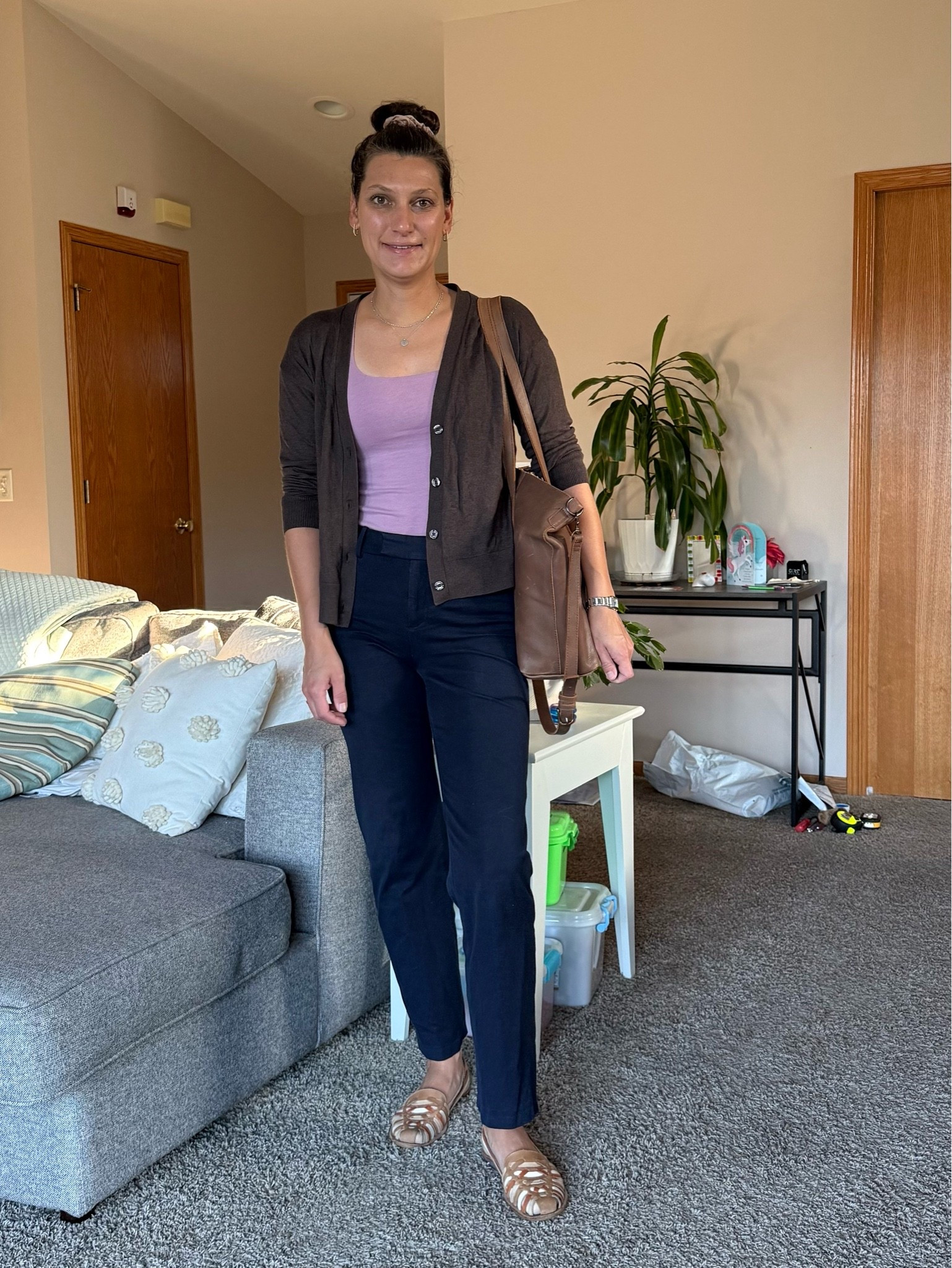 Looking for workwear that easily transitions from summer to fall?

One of my favorites is a t-shirt, and dressier pants, pairs with a cardigan or blazer

#LTKWorkwear