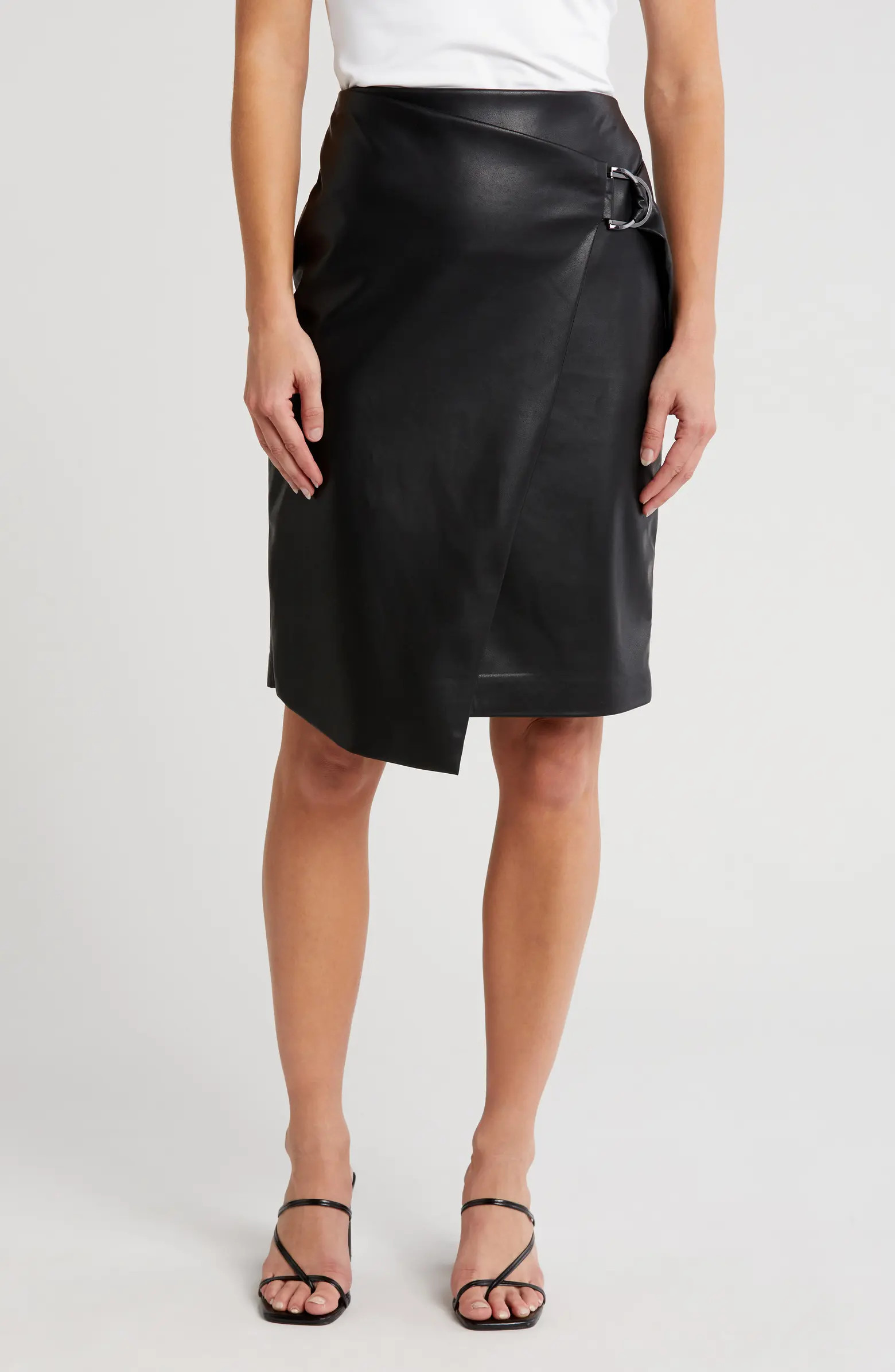 Faux Leather A-Line Skirt | Nordstrom Rack