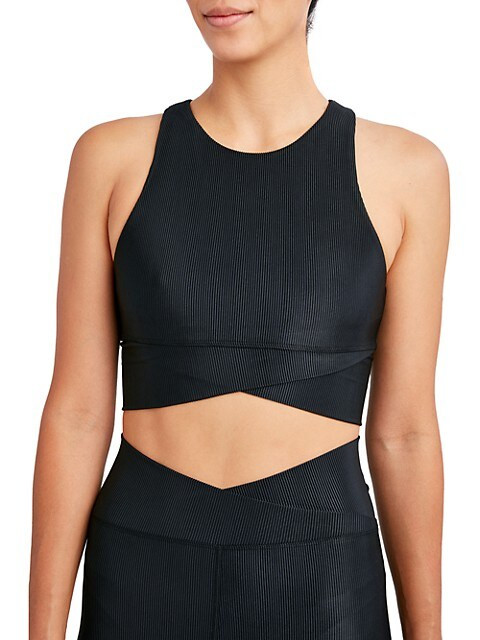 Sage Collective Tulip-Hem Racerback Sports Bra on SALE | Saks OFF 5TH | Saks Fifth Avenue OFF 5TH