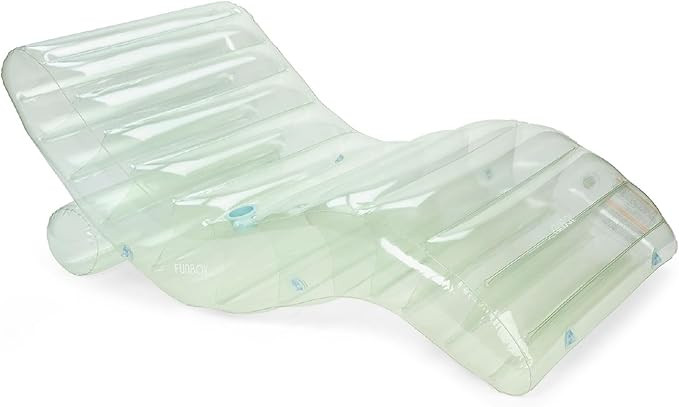 FUNBOY Giant Inflatable Luxury Clear Chaise Lounger, Chair Pool Float for Adults, Transparent Sea... | Amazon (US)