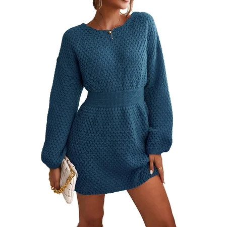 CUPSHE Women s Textured Knit Mini Sweater Dress | Walmart (US)