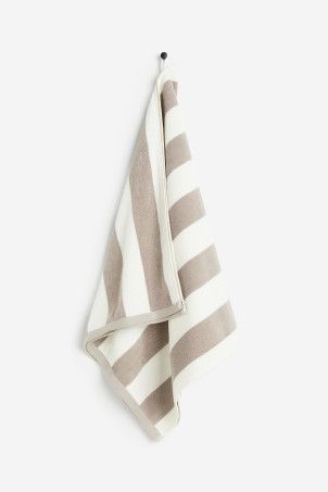 Bath Towel - Beige/striped - Home All | H&M US | H&M (US + CA)