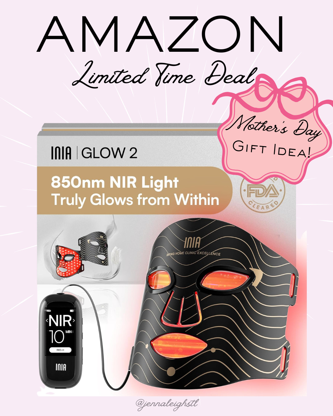 Amazon limited time deal on this red light therapy face mask with multiple light modes and a rechargeable design. Such a great at home skincare upgrade and a perfect Mother’s Day gift idea. 

 #LTKMothersDay #LTKselfcare #LTKBeauty