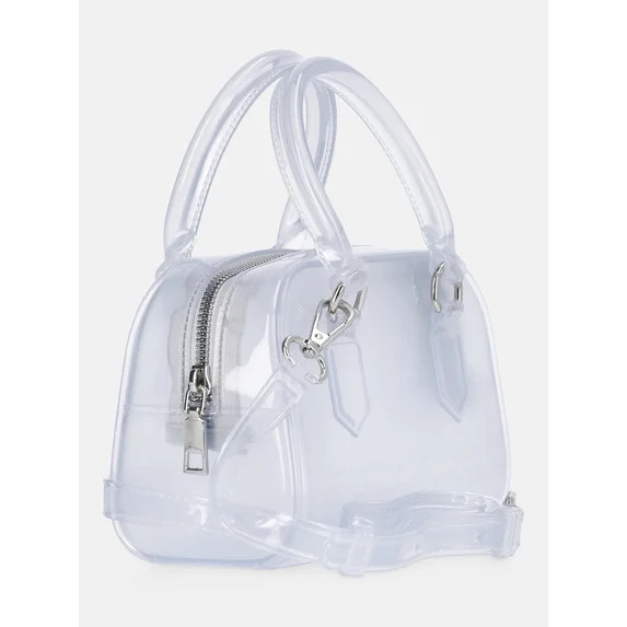 No Boundaries Women's Jelly Top Handle Mini Bag, Clear | Walmart (US)