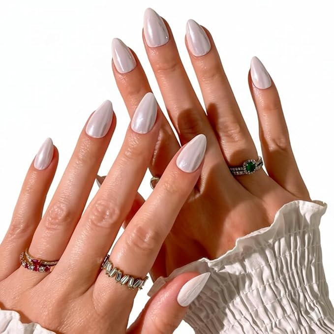 PaintLab Press-On Nails Manicure Kit, Glossy Glazed Almond, 24-Piece Set, Long-Lasting Fake Nails... | Amazon (US)