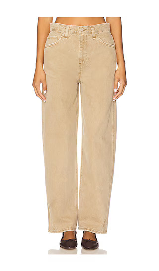 Bailey Relaxed Barrel Jeans in Burnt Khaki | Revolve Clothing (Global)