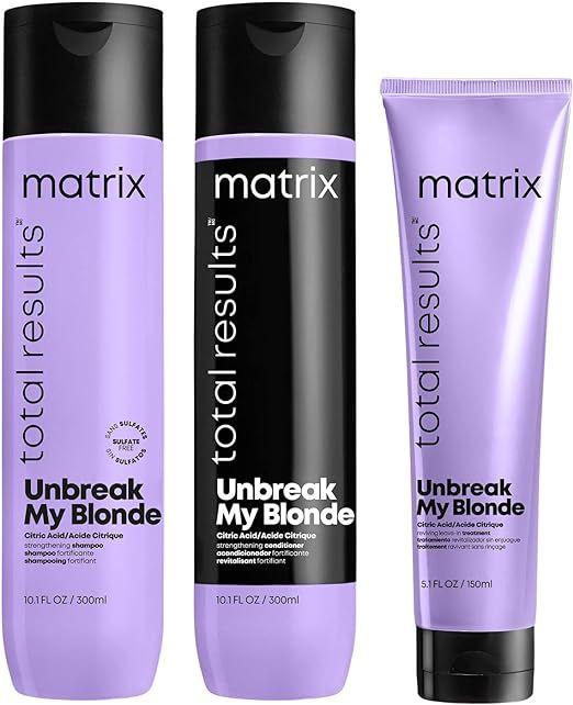 Matrix | Unbreak My Blonde | Shampoo 300ml, Conditioner 300ml & Leave-In Treatment 150ml | To Str... | Amazon (UK)