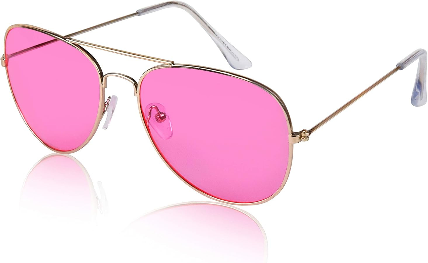 SunnyPro Aviator Sunglasses Colored Tinted Lens Glasses Metal UV400 Protection | Amazon (US)
