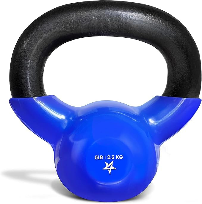 Yes4All Kettlebell, 5-100 LB Vinyl Coated Cast Iron Strength Training Kettlebells for Home Gym Ex... | Amazon (US)