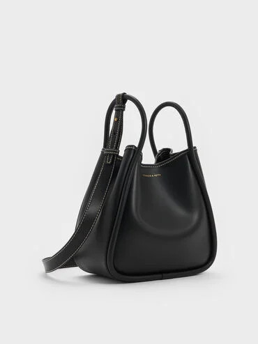 Mini Lyla Tubular Tote Bag
    
         - Black | Charles & Keith AU