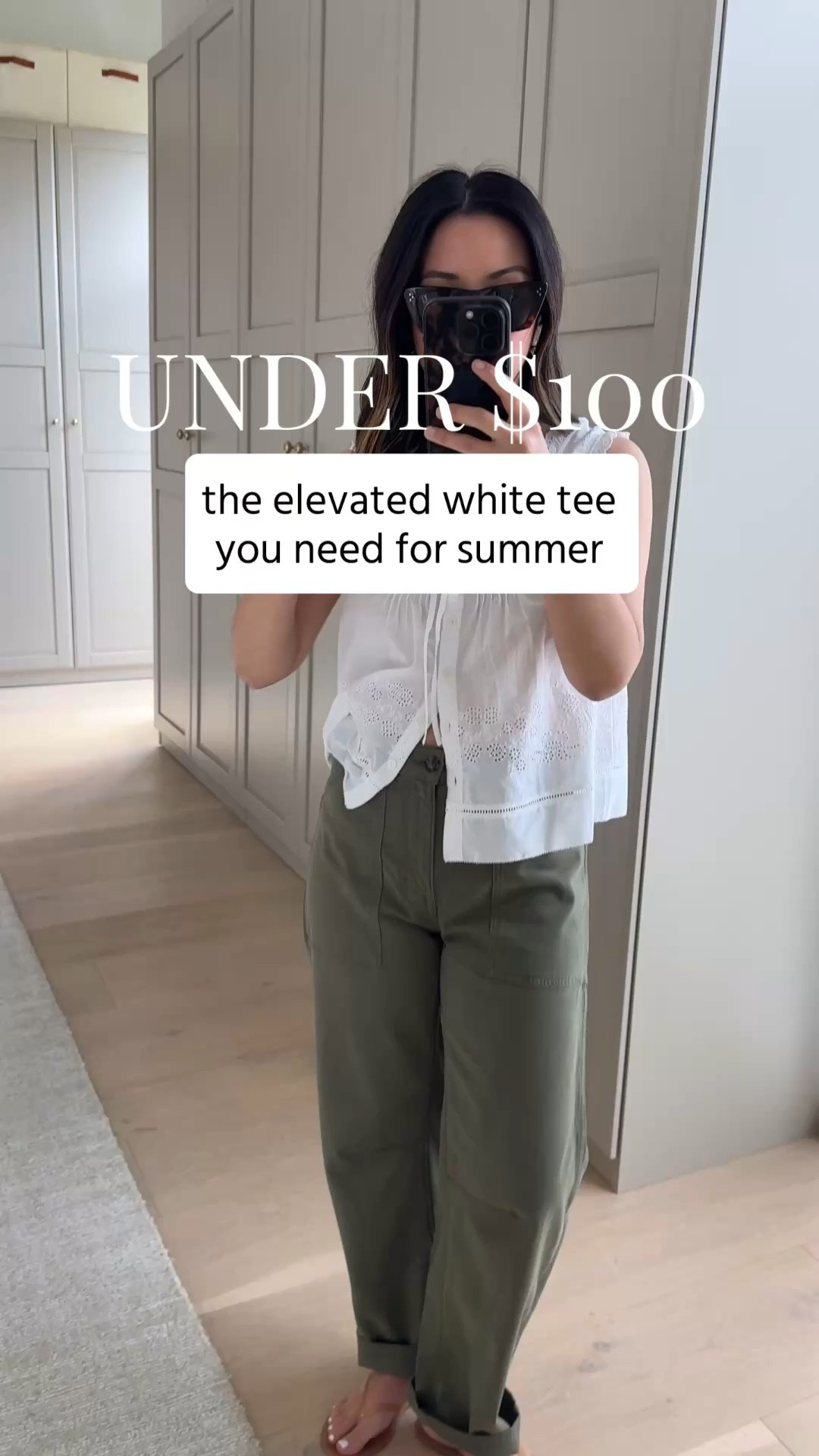 love this under $100 white tank for summer 👏🏼

White tank xs
Darted utility barrels 25
celine sunglasses 
dorsey necklace

#LTKmomlife #LTKootd #LTKPetite