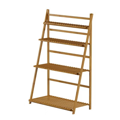 Nature Spring 4-Tier Freestanding Indoor/Outdoor Bamboo Ladder Plant Stand and Storage Shelf - 31... | Target