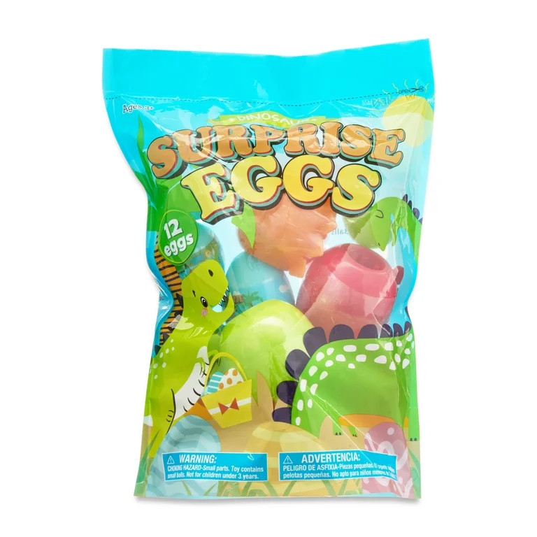 Multicolor Prefilled Dinosaur Surprise Eggs, 2.5", 12 Count, Easter by Way To Celebrate | Walmart (US)