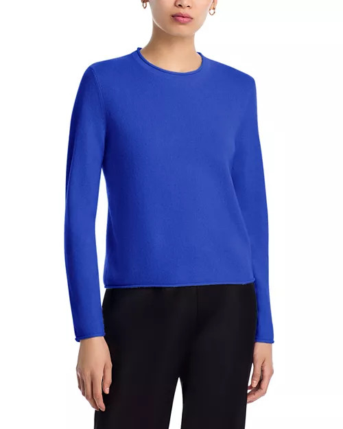 100% Cashmere Rolled Edge Sweater - Exclusive | Bloomingdale's (US)