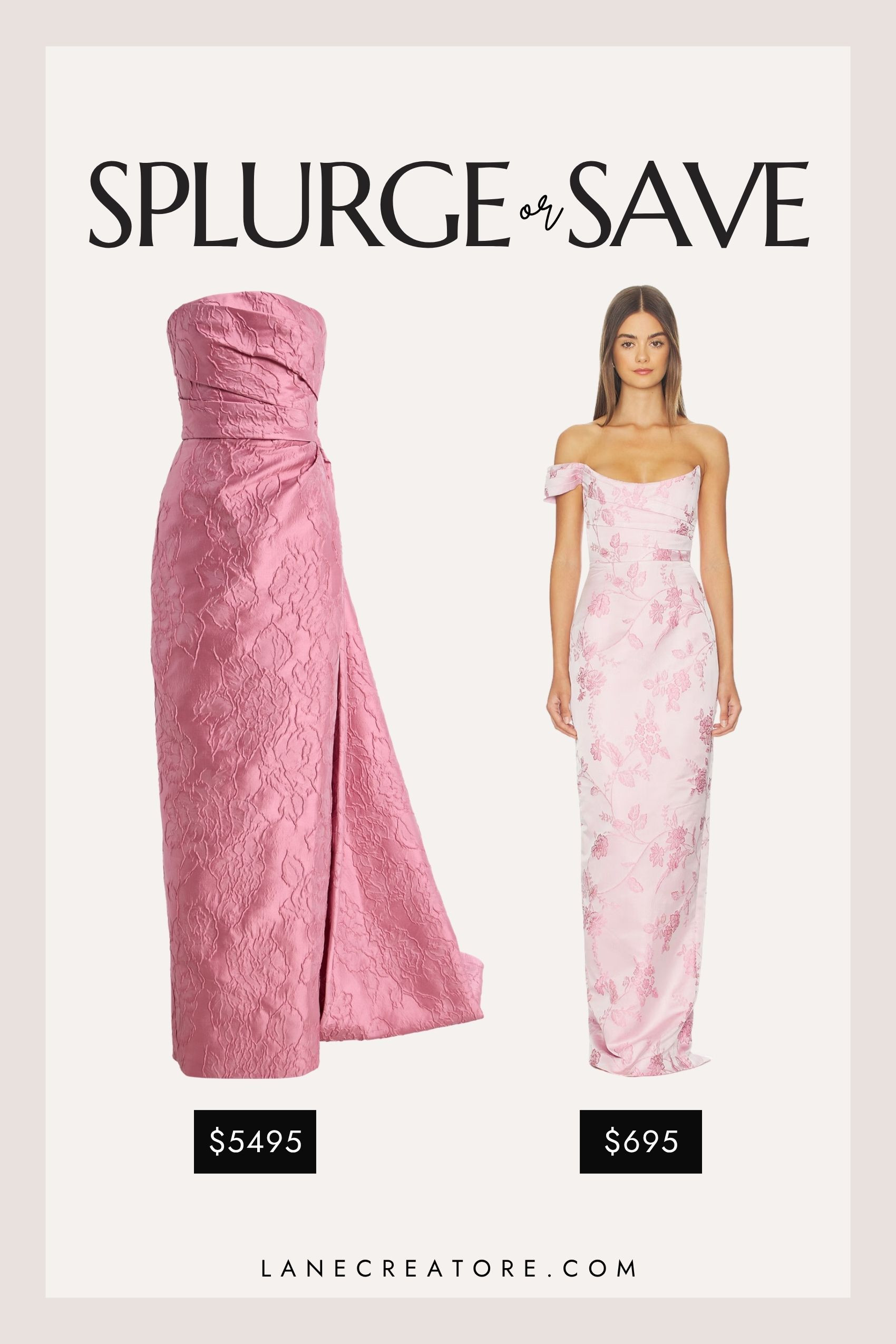 Monique Lhuillier Pink Jacquard Gown Dupe. Splurge or save? 💫

.
.
.

Tags: monique lhuillier dress dupe. monique lhuillier gown dupe. monique lhuillier pink gown dupe. monique lhuillier inspired dress. pink jacquard gown. pink floral formal dress. strapless pink gown. wedding guest dress. elegant evening gown. brocade gown. blush pink dress. formal maxi dress.